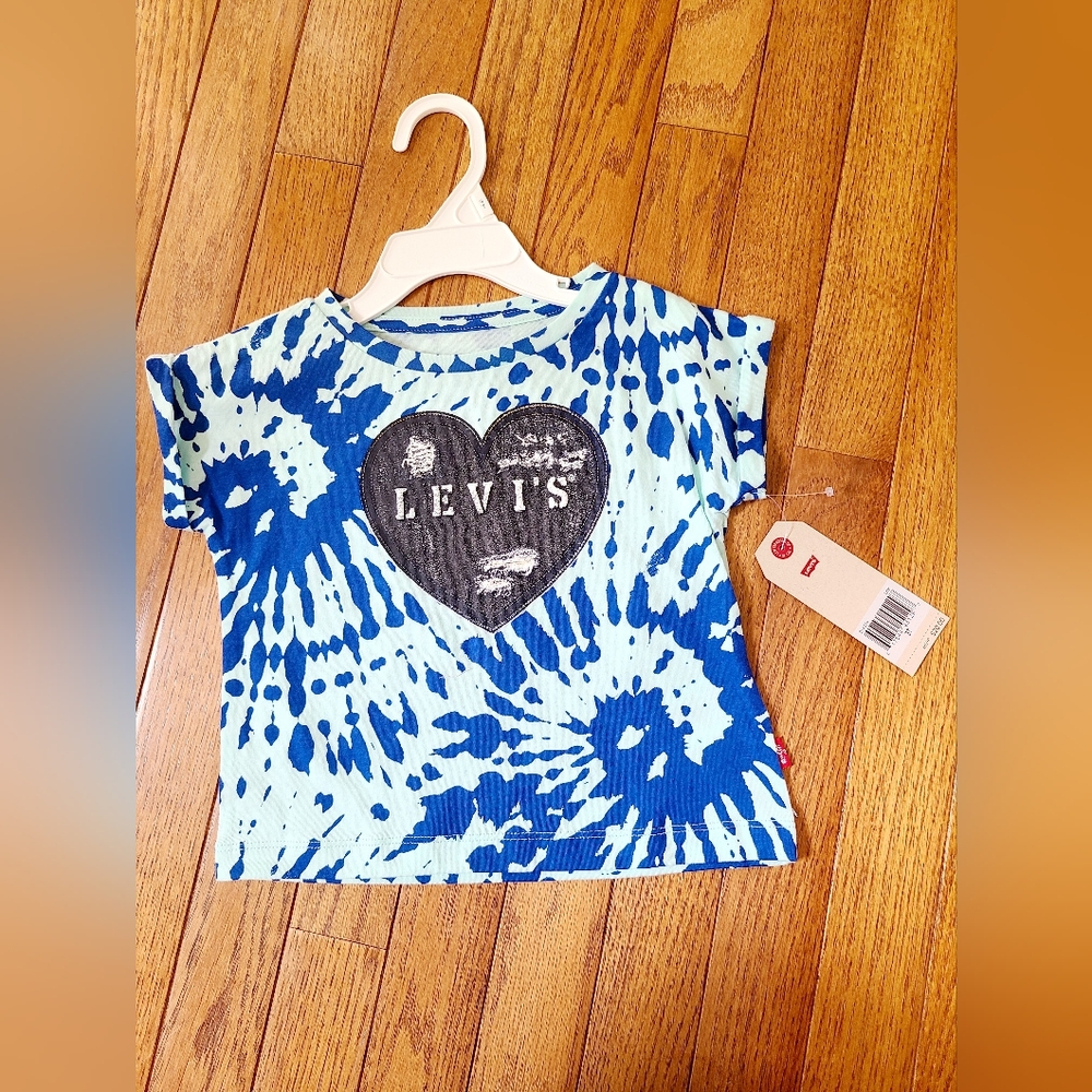 Levi's Kids Blue and Black Heart Tee